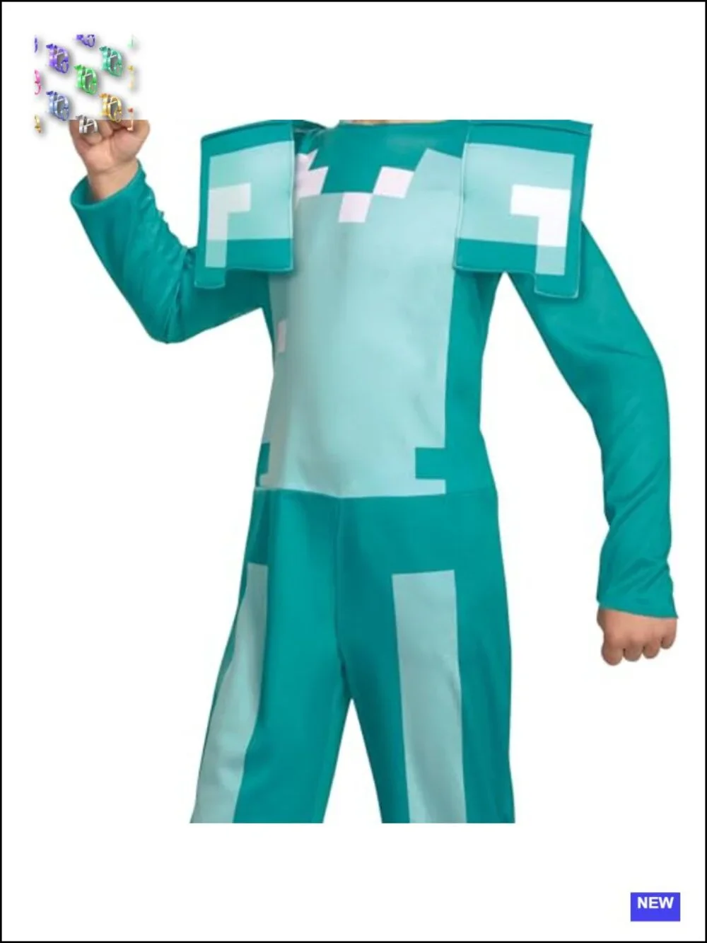 Minecraft Armor Costume Kids Halloween Cosplay Jumpsuit with Headpiece